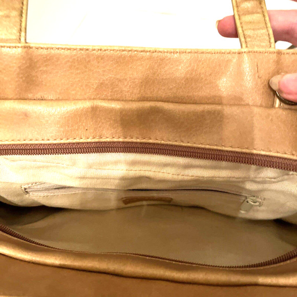 Set Of Vintage Evan Picone Purse And Unbranded Small Bronze Shoulder Bag - Picture 4 of 6